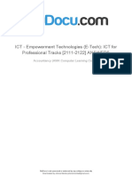 Ict Empowerment Technologies e Tech Ict For Professional Tracks 2111 2122 Answers