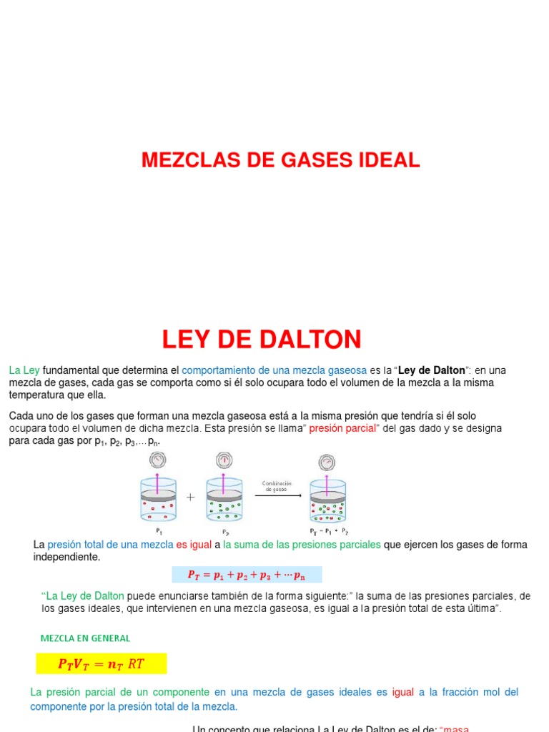 MEZCLA DE GASES IDEALES (Presiones Parciales y Volumenes Parciales) 4A ...