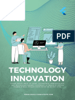 Blue Futuristic Illustration Modern Technology innovation Flyer