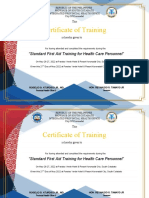 Certificate Sfa Training