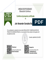 Certificado de Aprobacion Del Curso