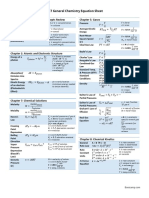 Chemistry Equation Sheet