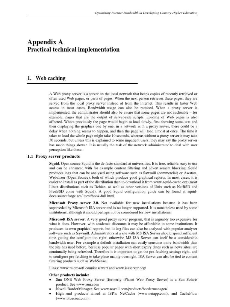 Appendix A: Practical Technical Implementation | PDF | Proxy Server ...