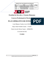 Informe I - Plan Operativo - Centro Alfonso Ugarte