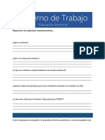 Cuaderno de Trabajo. EDUCACIÓN INCLUSIVA