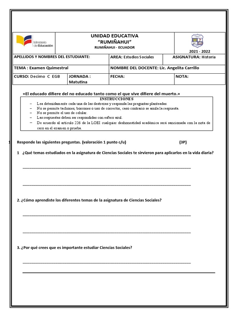 Programa De Estudios Sociales Mep Primaria