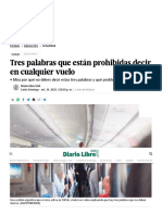 Tres Palabras Que Están Prohibidas en Cualquier Vuelo - Diario Libre