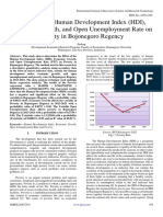 The Effect of Human Development Index (HDI), Economic Growth, and Open Unemployment Rate On Poverty in Bojonegoro Regency