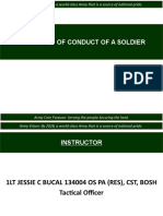 Standards of Conduct of A Soldier