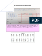 TABALA DE FRECUENCIA CON DATOS AGRUPADOS EJERCICIOS