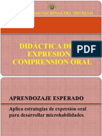 Didáctica de La Expresion Y Comprension Oral: Universidad Nacional Del Trujillo