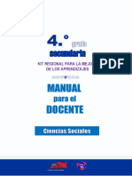 Manual para El Docente 4.° CCSS Secundaria 2022