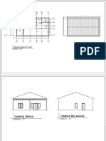 Architectural floor plan and roof structure details