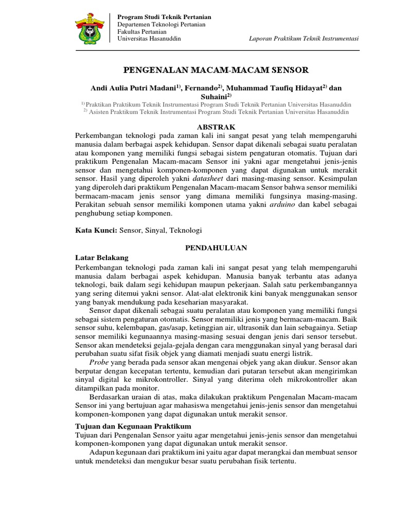 Pengenalan macam macam sensor pdf