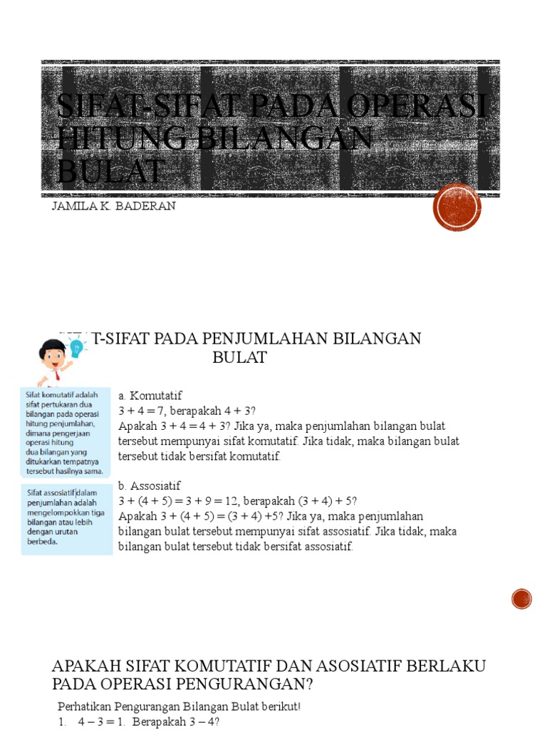 Sifat-Sifat Pada Operasi Hitung Bilangan Bulat | PDF