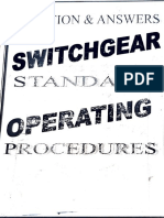 Switchgear Standard Operating Procedures