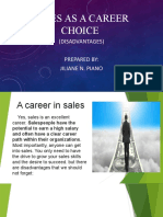 Sales As A Career Choice Disadvantages