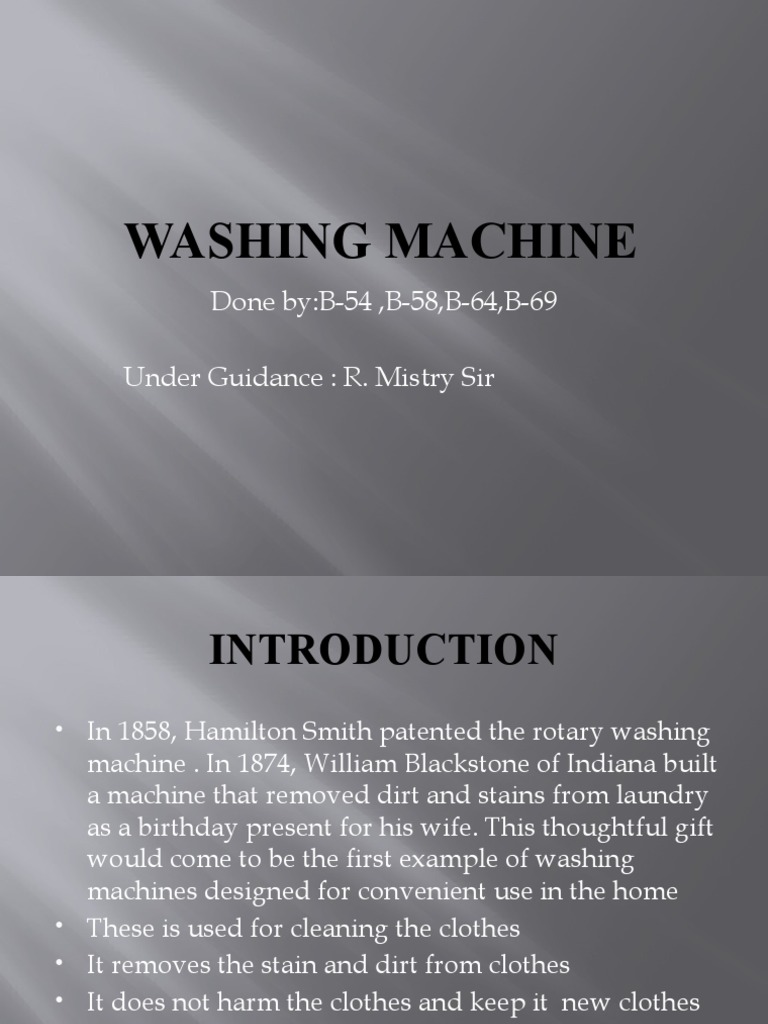 Washing Machine PDF