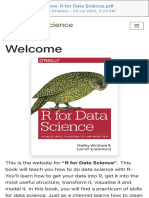 Welcome R For Data Science