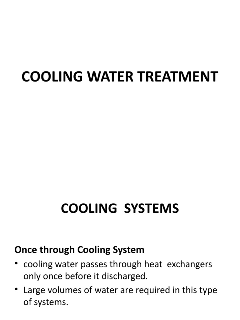 Cooling Water Treatment PDF Corrosion Water