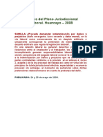 Conclusiones Del Pleno Jurisdiccional Regional Laboral - Huancayo 2008