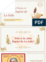 Life and Works of St. John Baptist de La Salle