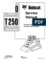 Bobcat t250 Service Repair Manual SN 523111001 and Above SN 523011001 and Above