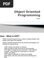 Object Oriented Programming in Java