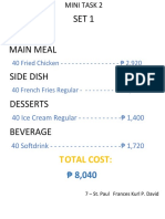 Mini meal sets cost comparison