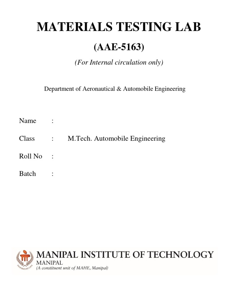 Materials Testing Lab PDF Strength Of Materials Ultimate Tensile