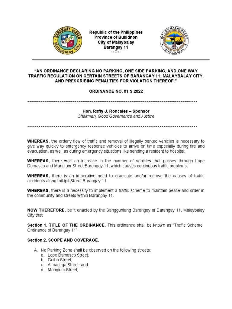 Orange County Parking Ordinance