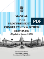 Manual For Procurement of Consultancy & Other Services - 0