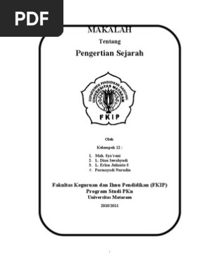 Makalah Pengertian Sejarah