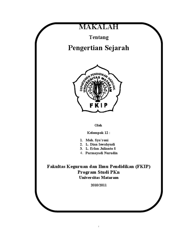 Makalah Pengertian Sejarah