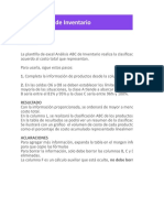 Planilla de Excel Analisis de Ventas Abc