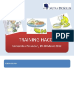 Training Haccp Unpas Maret 2012