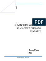 Relação entre transformadas de Laplace e Z e estabilidade de SLITs discretos