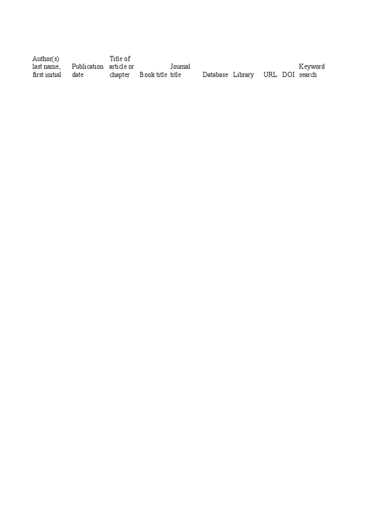 Research Article Analysis Template | PDF