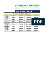 Class XII Schedule 2022