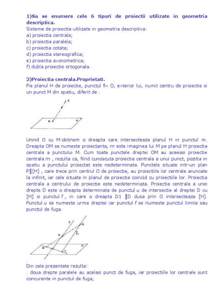 Tipuri de Proiectii | PDF