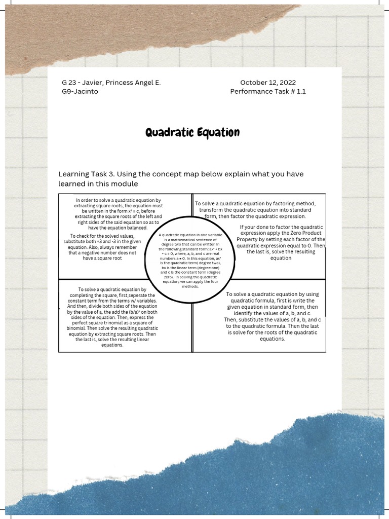 Quadratic Equation | PDF | Quadratic Equation | Equations