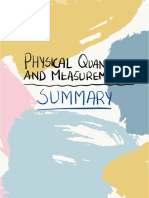 Physical Quantities and Measurements Summary - 1