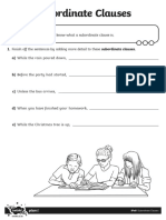 Understanding Subordinate Clauses