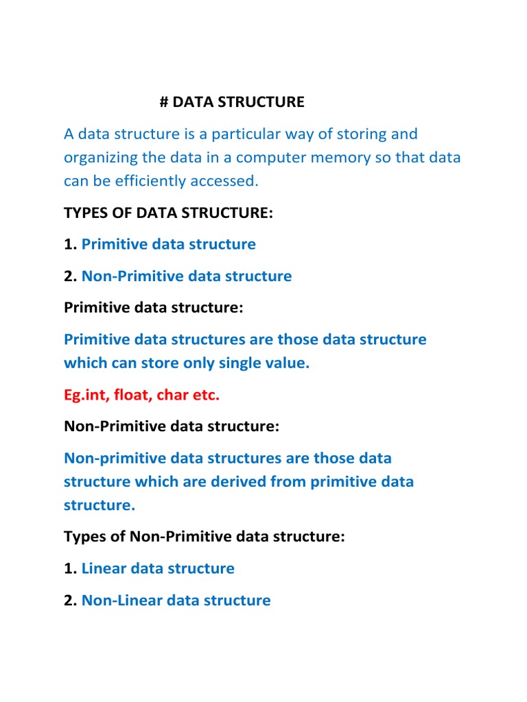 DATA STRUCTURE Theory | PDF | Data Structure | Software Engineering