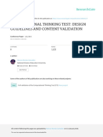 Computational Thinking Test: Design Guidelines and Content Validation