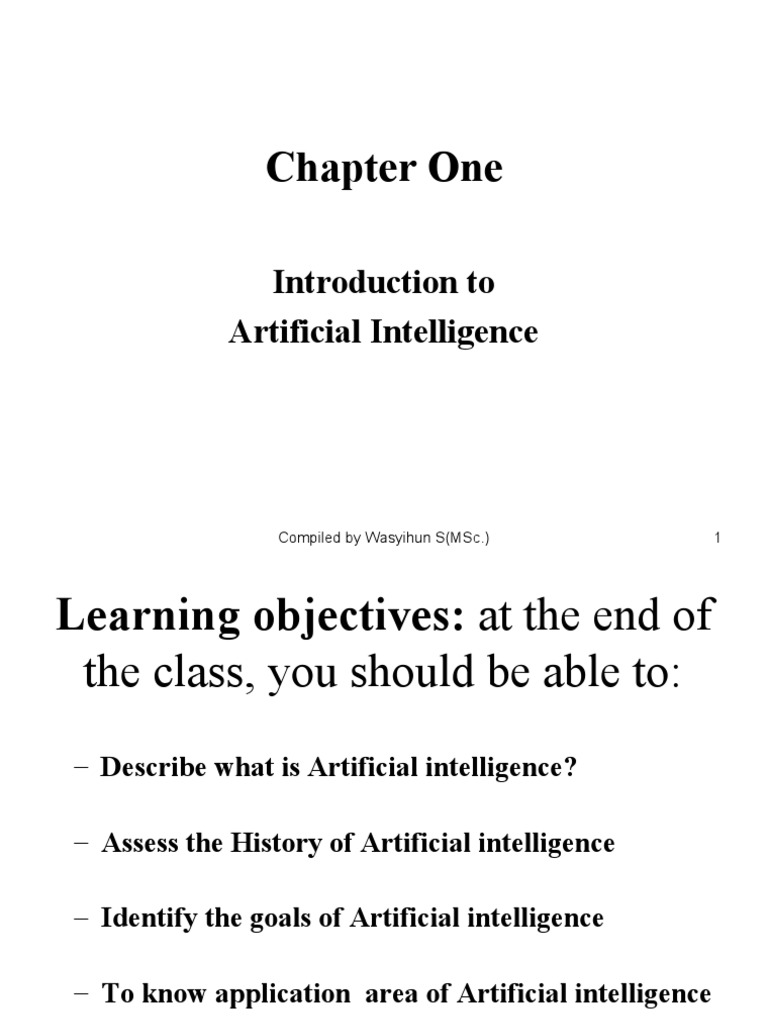 Ch 1 introduction to ai pdf artificial intelligence intelligence
