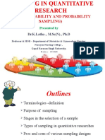 Sampling Designs - Quantitative & Qualitative Methods