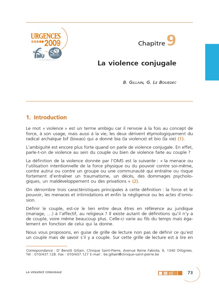 Cycle de la violence conjugale | PDF | La violence | Risque