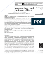 British Management Theory and Practice The Impact of Fayol