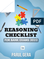Reasoning Checklist 36 PDF 2022 by Parul Gera